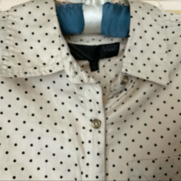 Vans Top blouse Sz M polka dot cotton - Picture 2 of 3